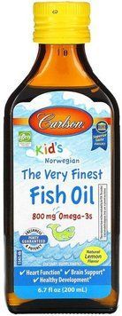 Carlson Labs Kid's The Very Finest Fish Oil 6.7 fl oz (200 ml) Natural Lemon Flavor Рыбий жир для детей, натуральный лимонный вкус 533243 фото