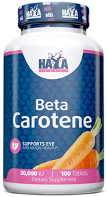 Haya Labs Natural Beta Carotene 20000 IU Бета-каротин 100 таблеток 1052809 фото