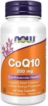 Now Foods COQ10 200mg - 60 Veg Capsules 1449900 фото
