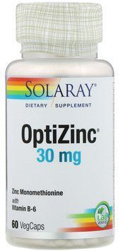 Solaray OptiZinc, 30 mg, 60 Veg Capsules (SOR04707) 687294 фото