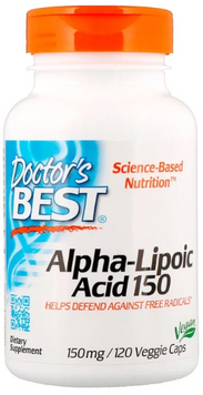 Doctor's Best Best Alpha Lipoic Acid 150 mg 120 Caps (DRB-00104) 585155 фото