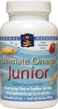 Nordic Naturals Ultimate Omega Junior 500 mg 90 Chewable Soft Gels Рыбий жир для подростков c клубничным вкусом 550767 фото