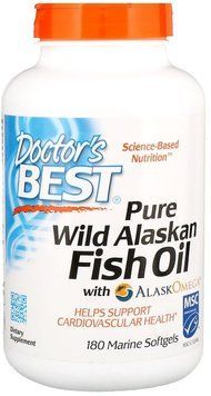 Doctor's Best, Pure Wild Alaskan Fish Oil with AlaskOmega, 180 Marine Softgels (DRB-00417) 624121 фото