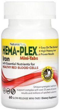 Nature's Plus Hema-Plex - 60 mini-tablets 1455604 фото