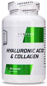 Progress Nutrition Hyaluronic Acid And Collagen Гиалуроновая Кислота И Коллаген 60 капсул 868431 фото