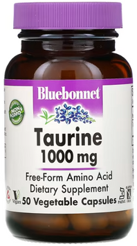 Bluebonnet Nutrition Taurine Таурін 1000 мг 50 гелевих капсул 1052424 фото