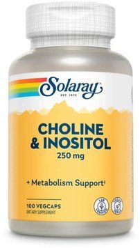 Solaray Choline & Inositol - 100 Veg Capsules 1452808 фото