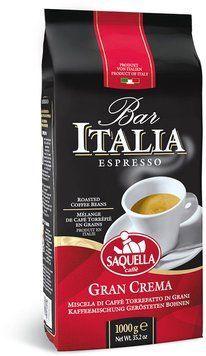 Кофе в зернах Saquella Bar Italia Gran Crema 1 кг (8002650000753) 1081561 фото