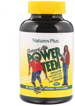 Nature's Plus Source of Life Power Teen 180 Tabs Витамины для подростков 537054 фото