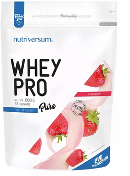 Протеїн Nutriversum Whey Pro 1000 g / 33 servings / Strawberry 1101992 фото