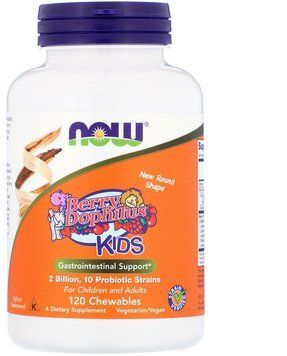 Now Foods Berry Dophilus, Kids, 2 Billion, 120 Chewables (NF2949) 634662 фото