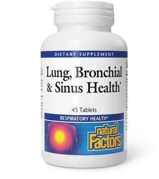 Natural Factors Lung, Bronchial & Sinus Health - 45 Tablets 1455949 фото