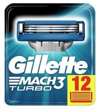 Gillette Mach3 Turbo Сменные касеты для бритья 12 шт 1300444 фото