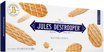 Печиво вафельне вершкове Biscuiterie Jules Destrooper Butter Crisps 100 г (5410471110774) 1244006 фото