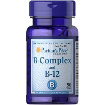 Puritan's Pride Vitamin B-Complex And Vitamin B-12 90 Tablets 447276 фото