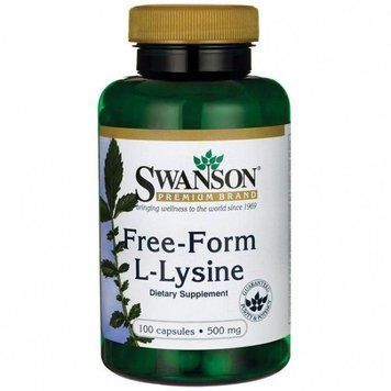 Swanson Free-Form L-Lysine 500 mg Л-Лізин 100 капсул 776406 фото