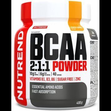 Амінокислота для спорту Nutrend BCAA 2:1:1 Powder 400 g / 40 servings / mango sorbet 1101843 фото