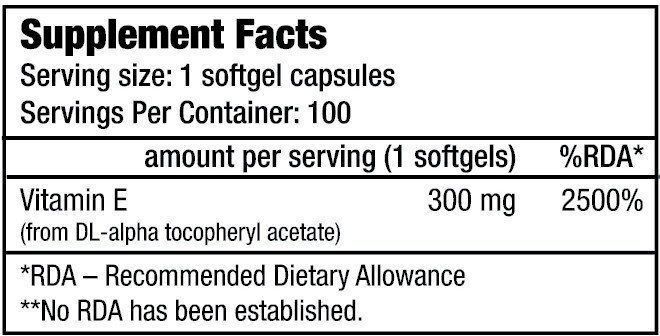 BioTechUSA Vitamin E 200 mg 100 caps 422864 фото