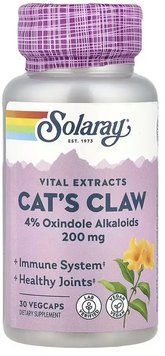 Solaray Cat's Claw 200 mg - 30 Veg Capsules 1452809 фото