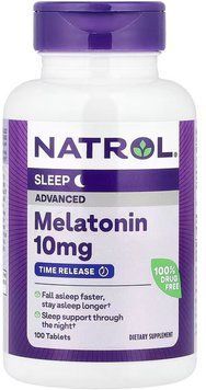 NATROL Advanced Sleep Melatonin 10mg - 100 Tablets 1456284 фото