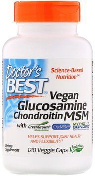Doctor's Best, Vegan Glucosamine Chondroitin MSM, 120 Veggie Caps (DRB-00500) 624122 фото