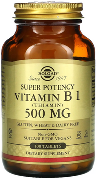 Solgar Vitamin B1 Витамин B1 тиамин 500 мг 100 таблеток 1067332 фото