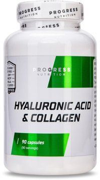 Progress Nutrition Hyaluronic Acid And Collagen Гиалуроновая Кислота И Коллаген 90 капсул 868432 фото