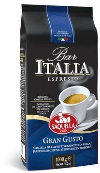 Кофе в зернах Saquella Bar Italia Gran Gusto 1кг (8002650000777) 1081562 фото