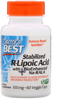Doctor's Best Best Stabilized R-Lipoic Acid 100 mg 60 Caps (DRB-00123) 585156 фото