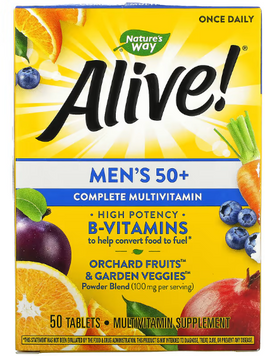 Nature's Way Alive! Men's 50+ Мультивитамины для мужчин старше 50 лет 50 таблеток 1116334 фото