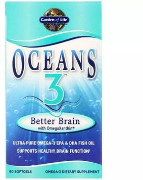 Garden of Life Oceans 3 Better Brain with OmegaXanthin Комплекс Для Поддержки Мозга С Омега-Ксантином 90 капсул 1117842 фото