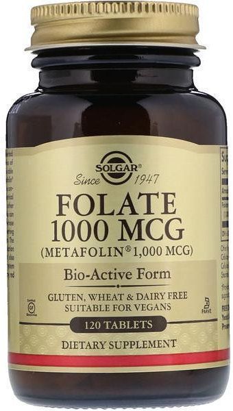 Solgar Folate Солгар Фолат, метафолін тисячі mcg 120 таблеток 497233 фото