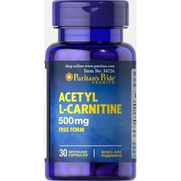 Puritan's Pride Acetyl L-Carnitine 500 mg 30 caps L-Карнітін 442330 фото