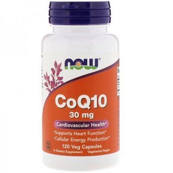 Now Foods CoQ10 30 mg Коэнзим Q10 120 веганских капсул 775463 фото