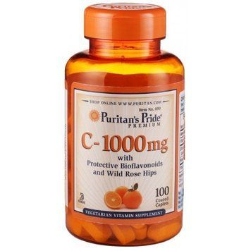 Puritan's Pride Vitamin C-1000 mg with Bioflavonoids & Rose Hips 100 caps 447279 фото