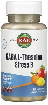 KAL GABA L-Theanine Stress B - 100 lozenges 1461008 фото