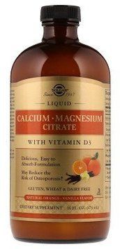 Solgar Liquid Calcium Magnesium Citrate with Vitamin D3 Natural Orange Vanilla 16 fl oz (473 ml) Кальций Магний + Д3 523571 фото