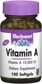 Bluebonnet Nutrition Vitamin А 10.000 IU, 100 Softgels (BLB0298) 659830 фото