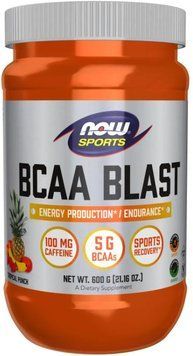 Амінокислота для спорту Now Foods BCAA Blast Powder - 600g Tropical Punch 1451257 фото