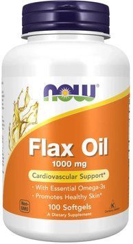 Now Foods Flax Oil 1000mg - 100 Softgels 1451252 фото