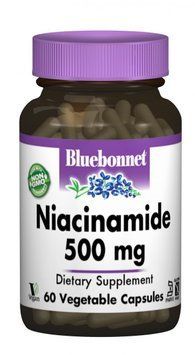 Bluebonnet Nutrition Niacinamide 500 mg 60 caps 490513 фото