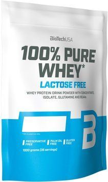 Протеин BioTechUSA 100% Pure Whey Lactose Free 1000 g /35 servings/ Strawberry 688955 фото