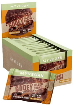 Веганское протеиновое печенье Myprotein Gooey Filled Cookie 12x75g Choc-Salted Caramel 1039974 фото
