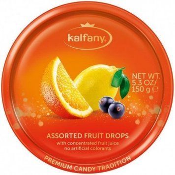 Льодяники Kalfany Assorted Fruit Candies фруктові 150г 955753 фото