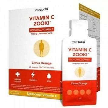 YourZooki Vitamin C Zooki Citrus orange Flavor 1000 mg Вітамін С ліпосомальний 30 пакетиків 776639 фото