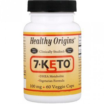 Healthy Origins 7-Keto, 100 mg, 60 Veggie Capsules (HO72876) 685786 фото