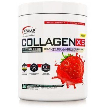 Genius Nutrition Collagen X5 Wild Strawberry Коллаген 360 г 938019 фото