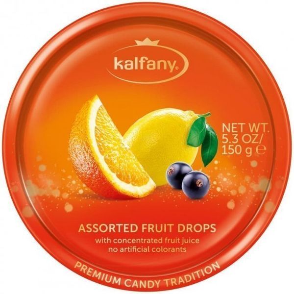 Леденцы Kalfany Assorted Fruit Candies фруктовые 150г 955753 фото