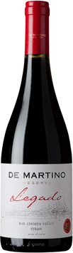 Вино Syrah LEGADO RESERVA, De MARTINO, красное сухое, 0.75л 13.5% (STA7804395000347) 801669 фото