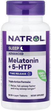 NATROL Advanced Sleep Melatonin - 60 Tablets 1456285 фото